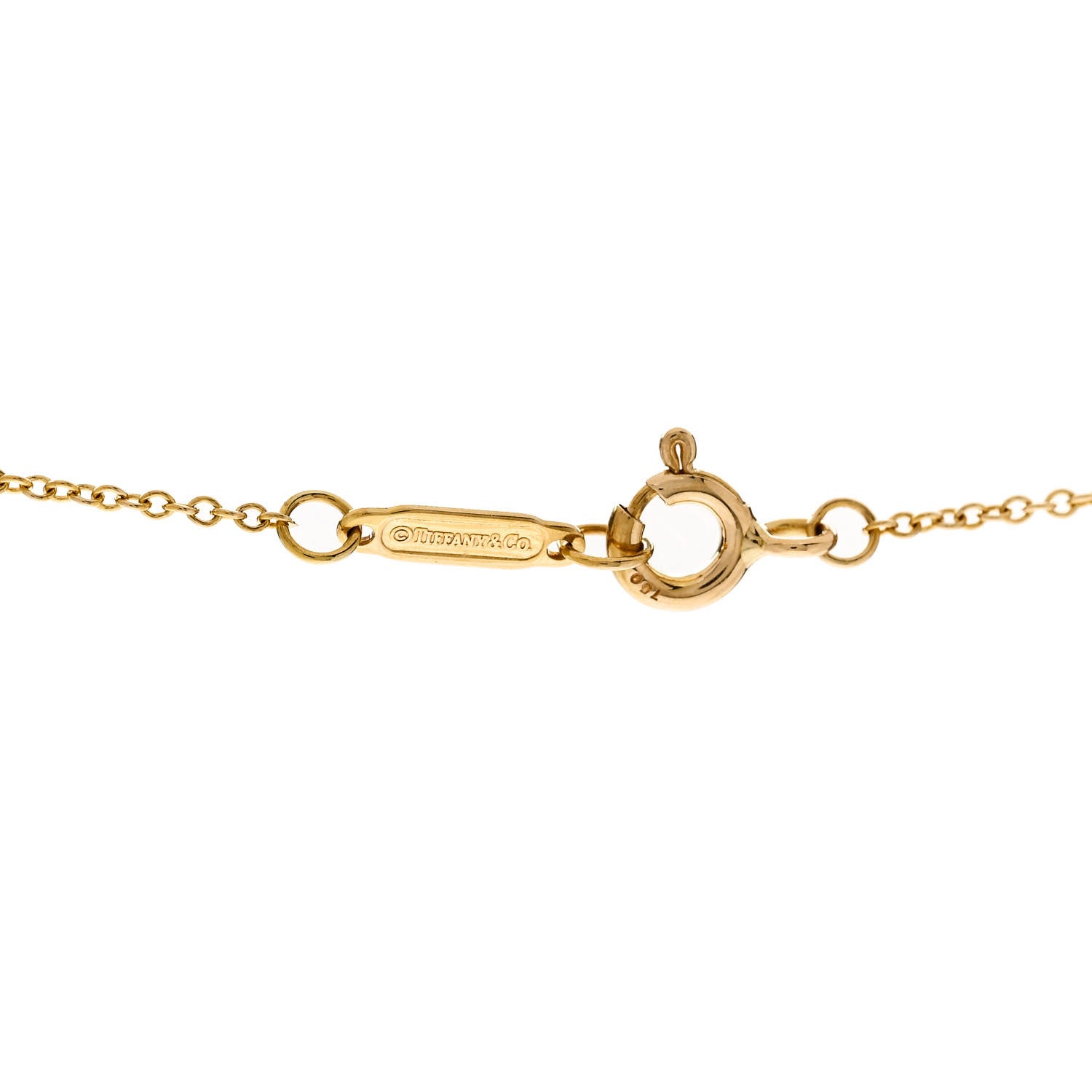 Tiffany 18K Yellow Gold Diamond Small Cross Pendant Necklace 5 of 6