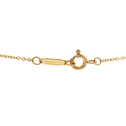Tiffany 18K Yellow Gold Diamond Small Cross Pendant Necklace 5 of 6
