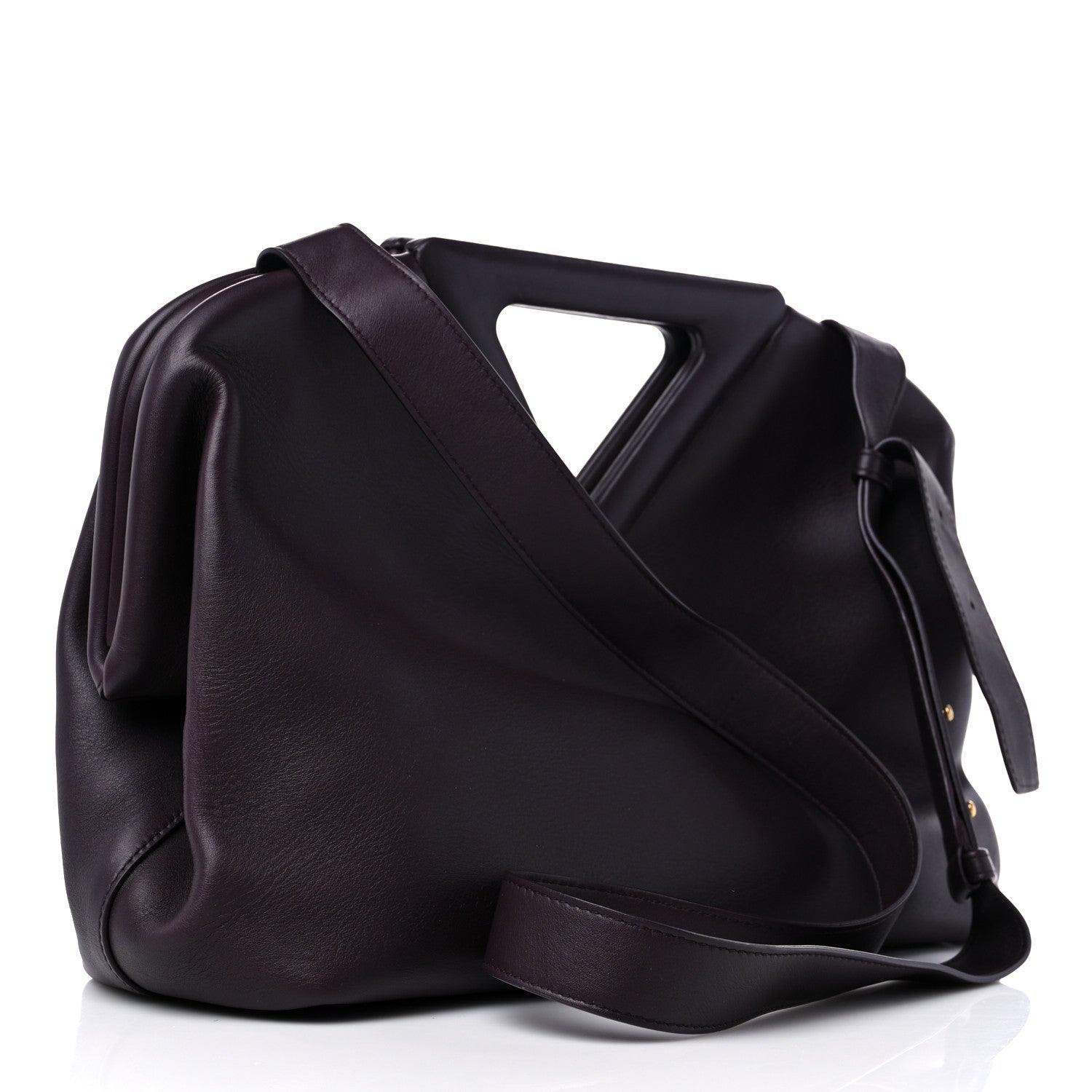 Bottega Veneta Calfskin Medium The Point Triangle Bag Grape 3 of 9