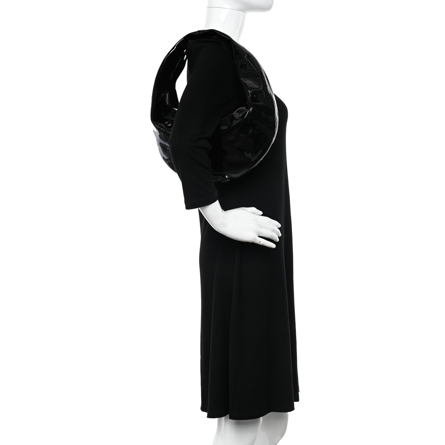 Khaite Patent Medium Olivia Hobo Black 2 of 9
