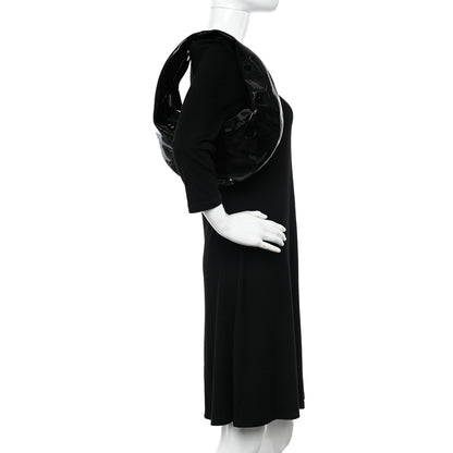 Khaite Patent Medium Olivia Hobo Black 2 of 9