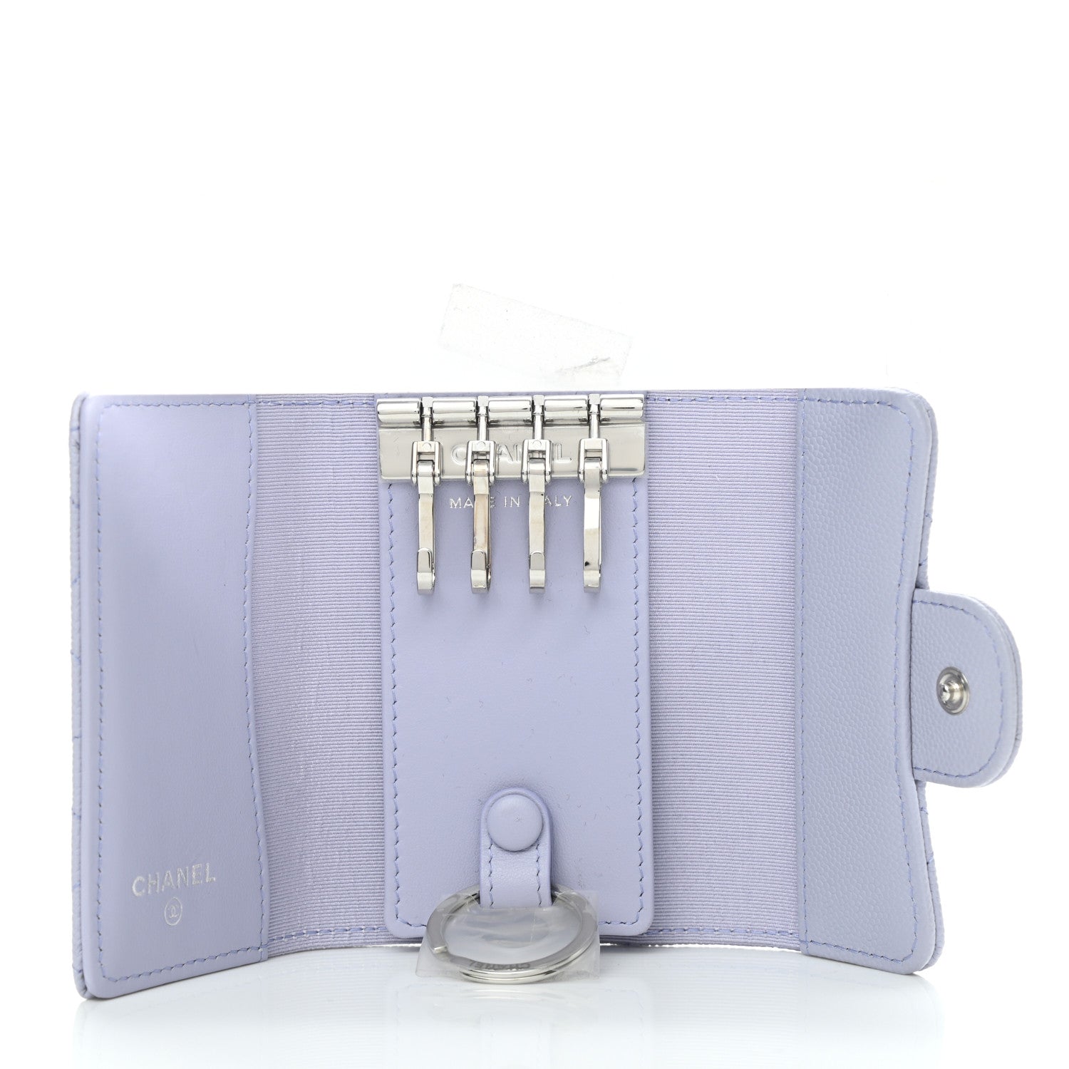 Chanel Caviar Quilted Classic 4 Key Holder Wallet Light Purple 5 of 10