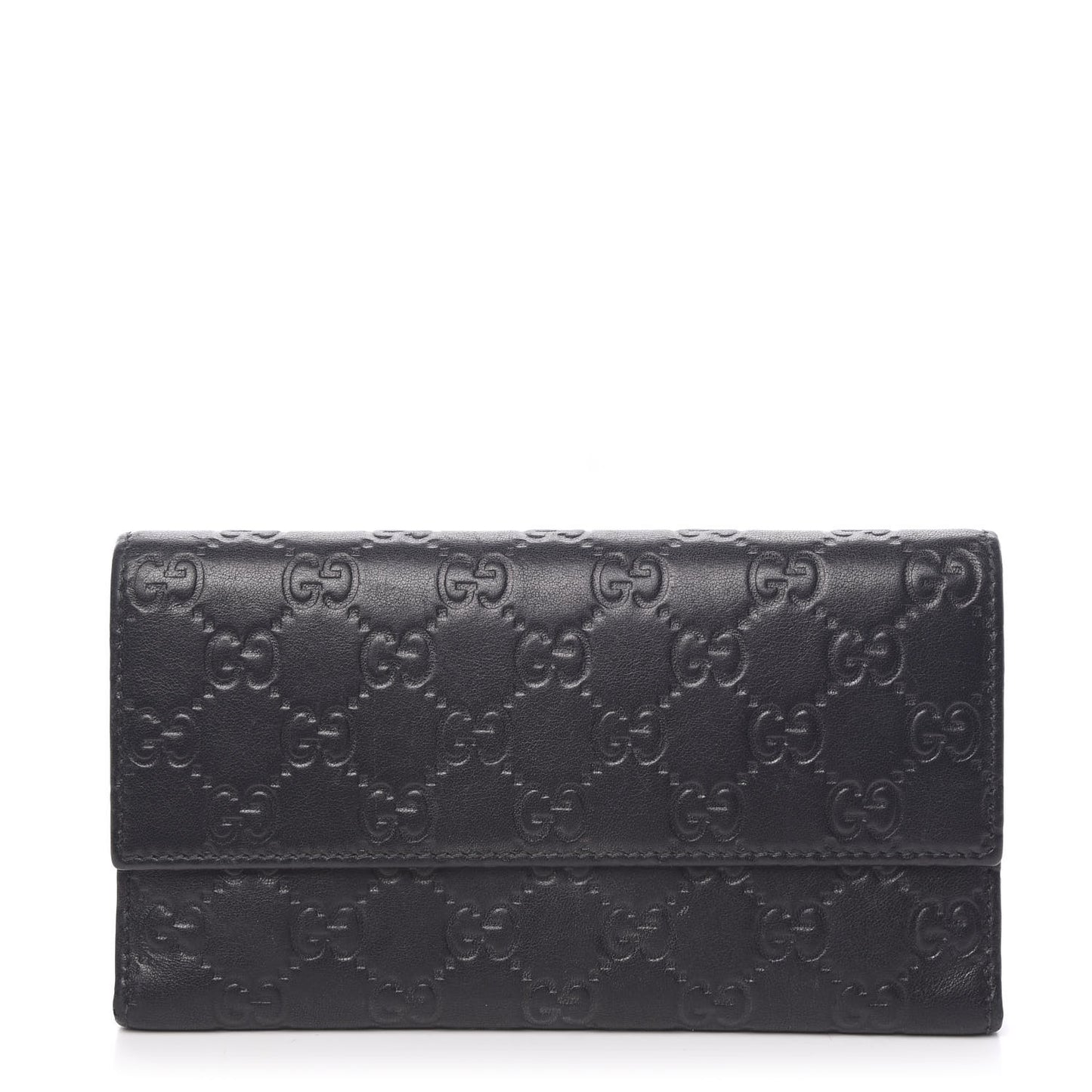 Guccissima Continental Flap Wallet Black