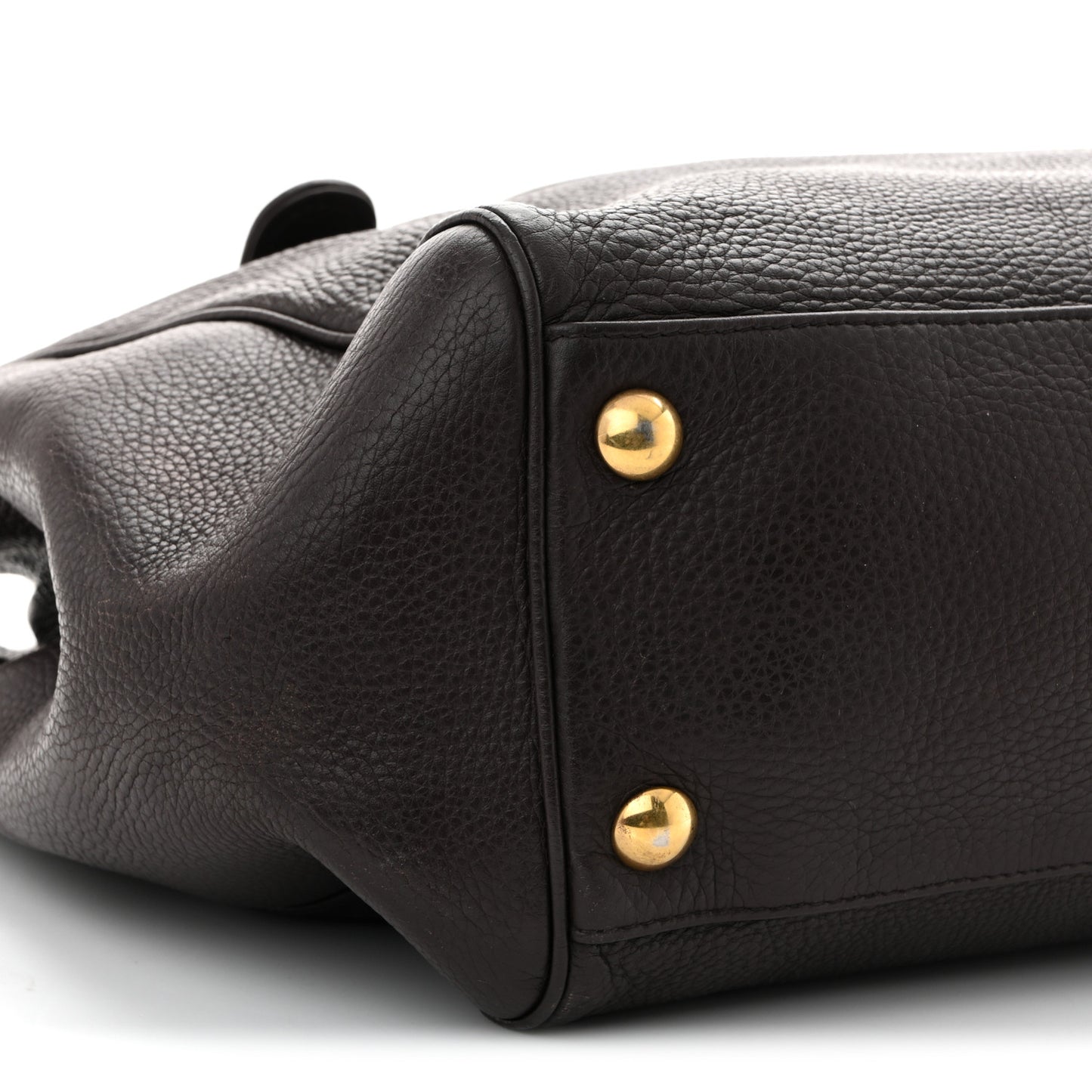 Pebbled Calfskin Medium 1973 Tote Dark Brown