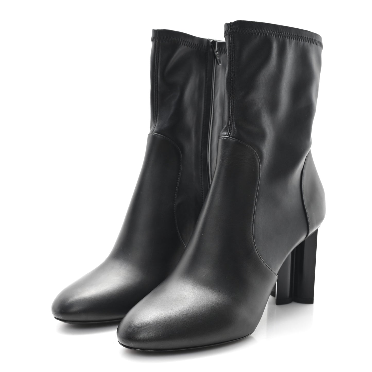 Calfskin Uniformes Silhouette Ankle Boots 38.5 Black