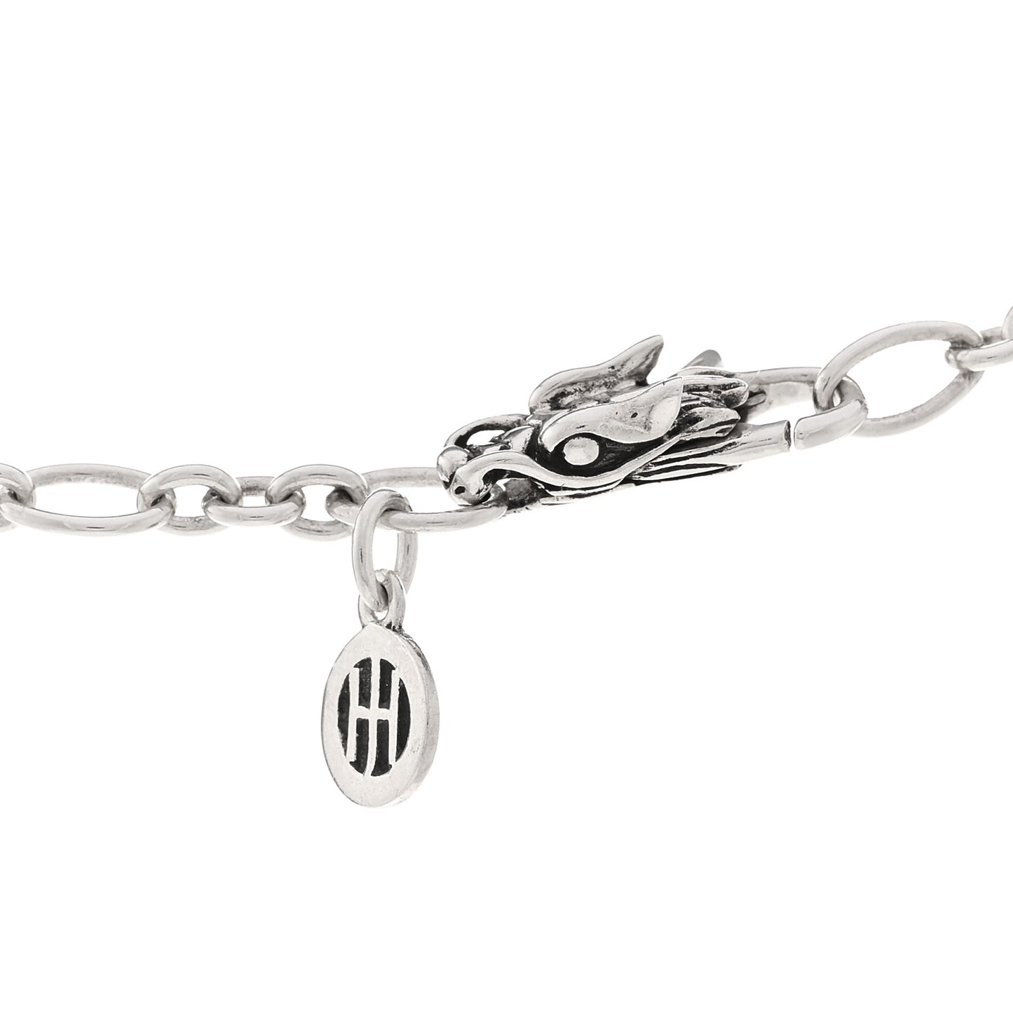 Sterling Silver Legends Naga Dragon Scale Station Necklace