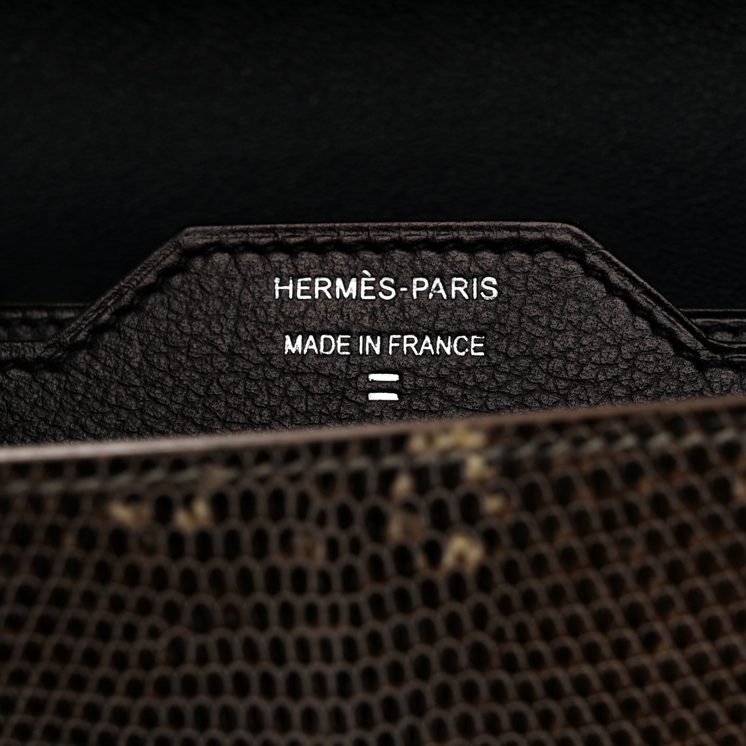 Hermes Evergrain Lizard Passant Long Wallet Black Ombre 7 of 9
