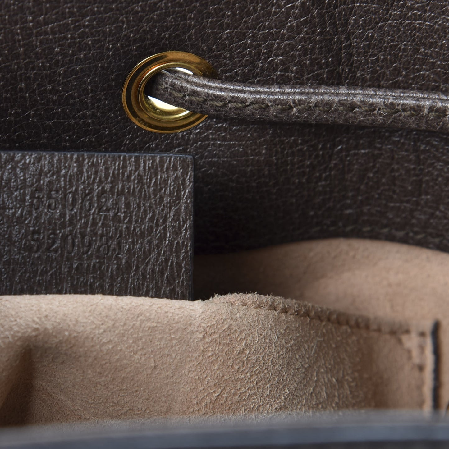 GG Supreme Monogram Web Small Ophidia Bucket Bag Brown
