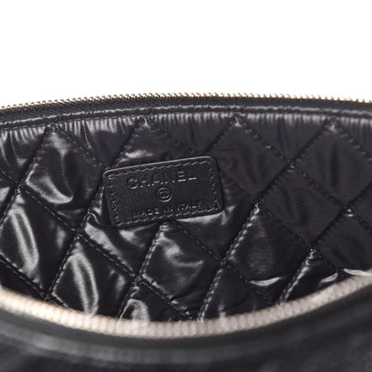 Chanel Metallic Lambskin Star Embossed Large Cosmetic Pouch Black 9 of 10
