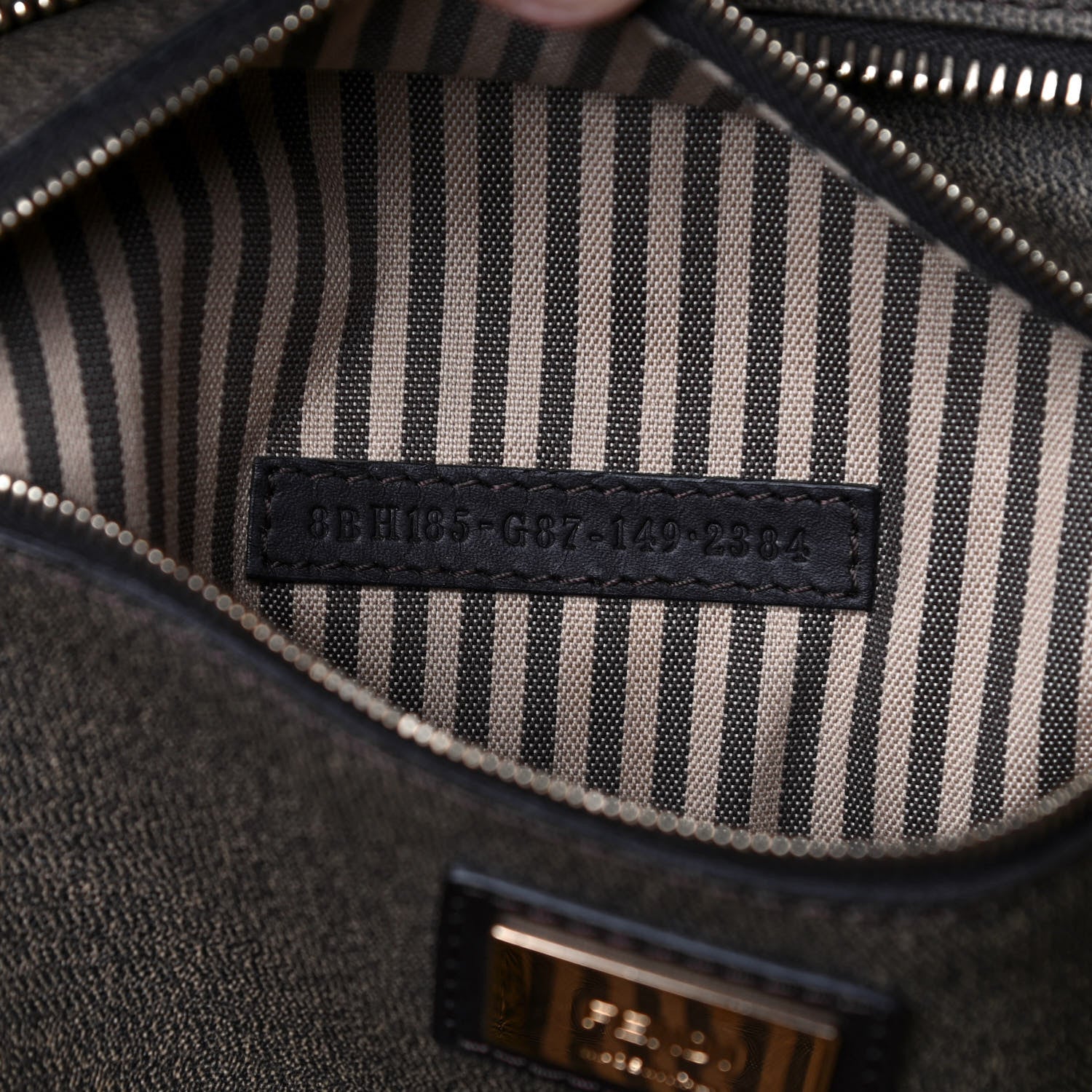 Fendi Zucca Spalmati Medium Roll Tote Tobacco Moro 7 of 11