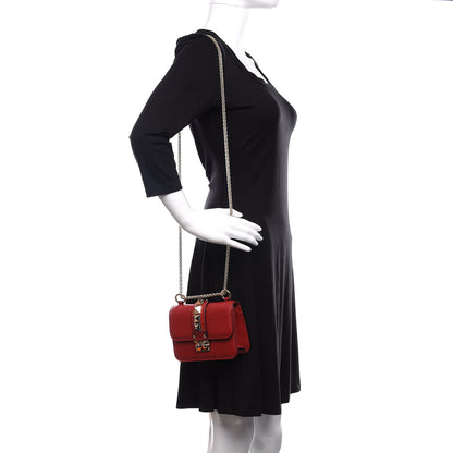 Valentino Garavani Vitello Mini Glam Lock Rockstud Flap Red 2 of 10