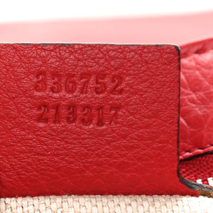 Gucci Pebbled Calfskin Medium Soho Flap Crossbody Tabasco Red 7 of 13