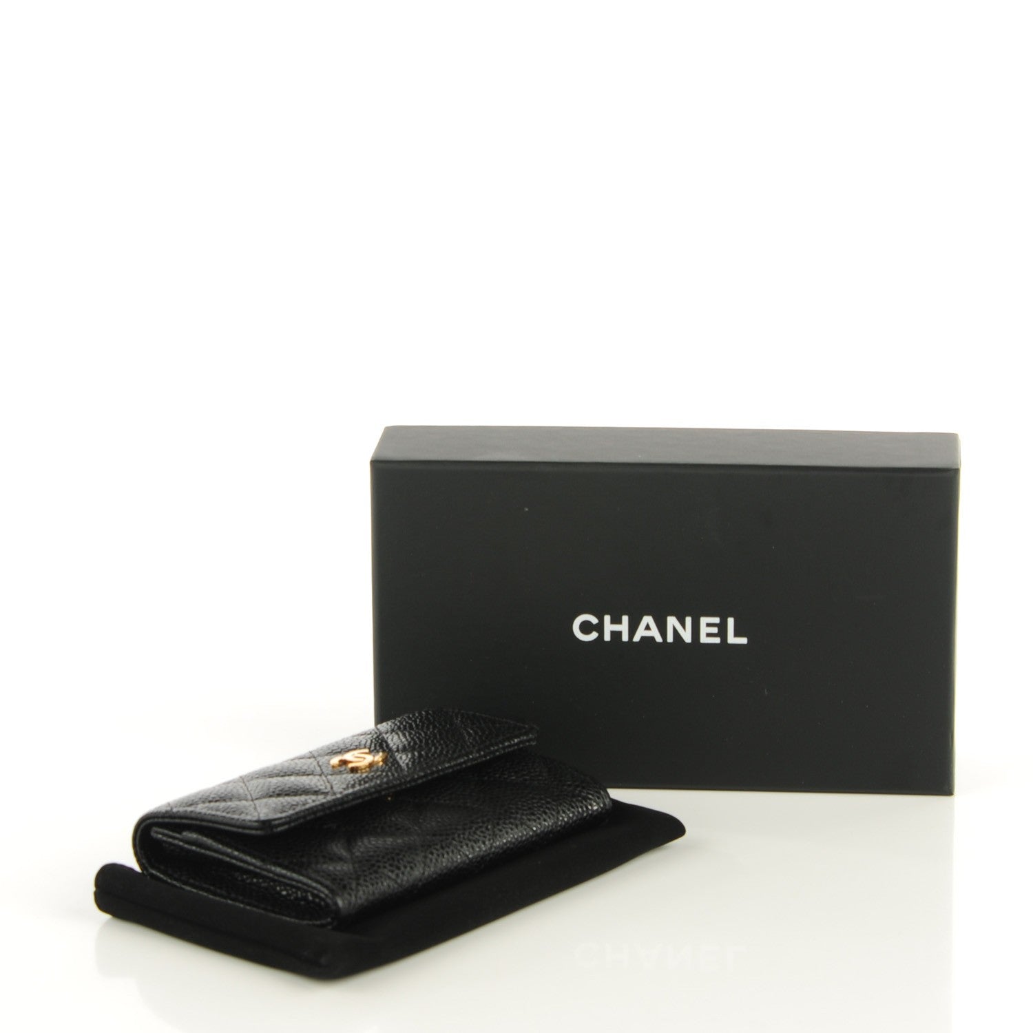 Chanel Caviar Quilted Flap Card Holder Black 4 of 8