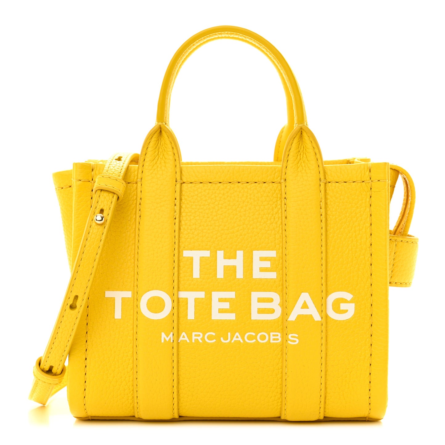 Grained Calfskin Micro The Tote Bag Yellow