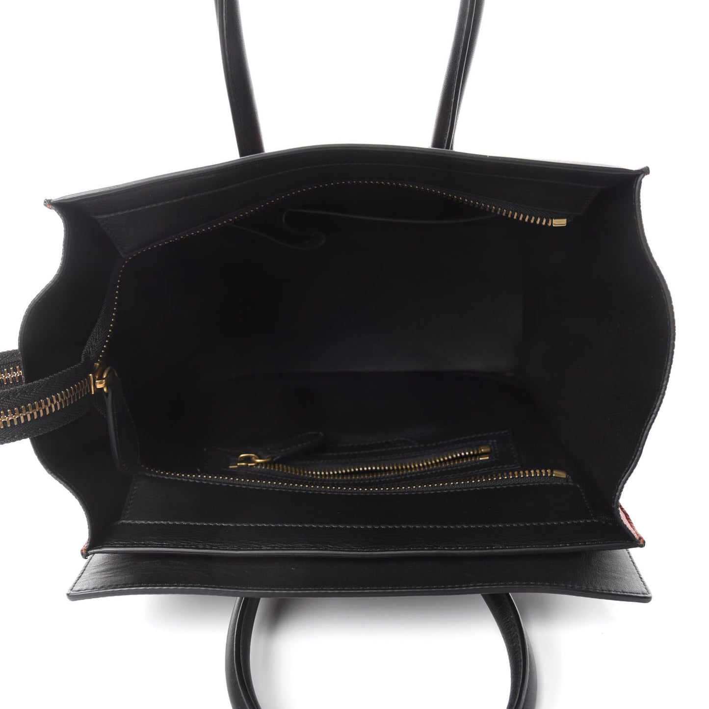 Drummed Calfskin Bi-Color Micro Luggage