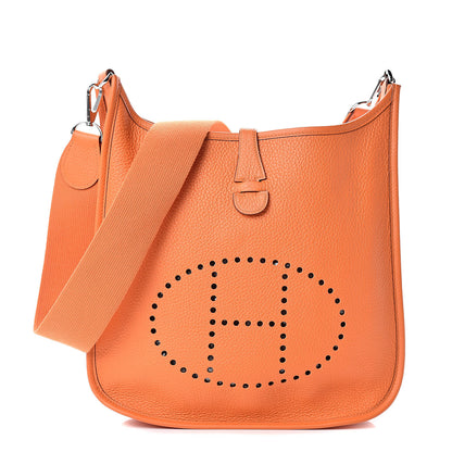 Hermes Taurillon Clemence Evelyne II PM Orange 1 of 10