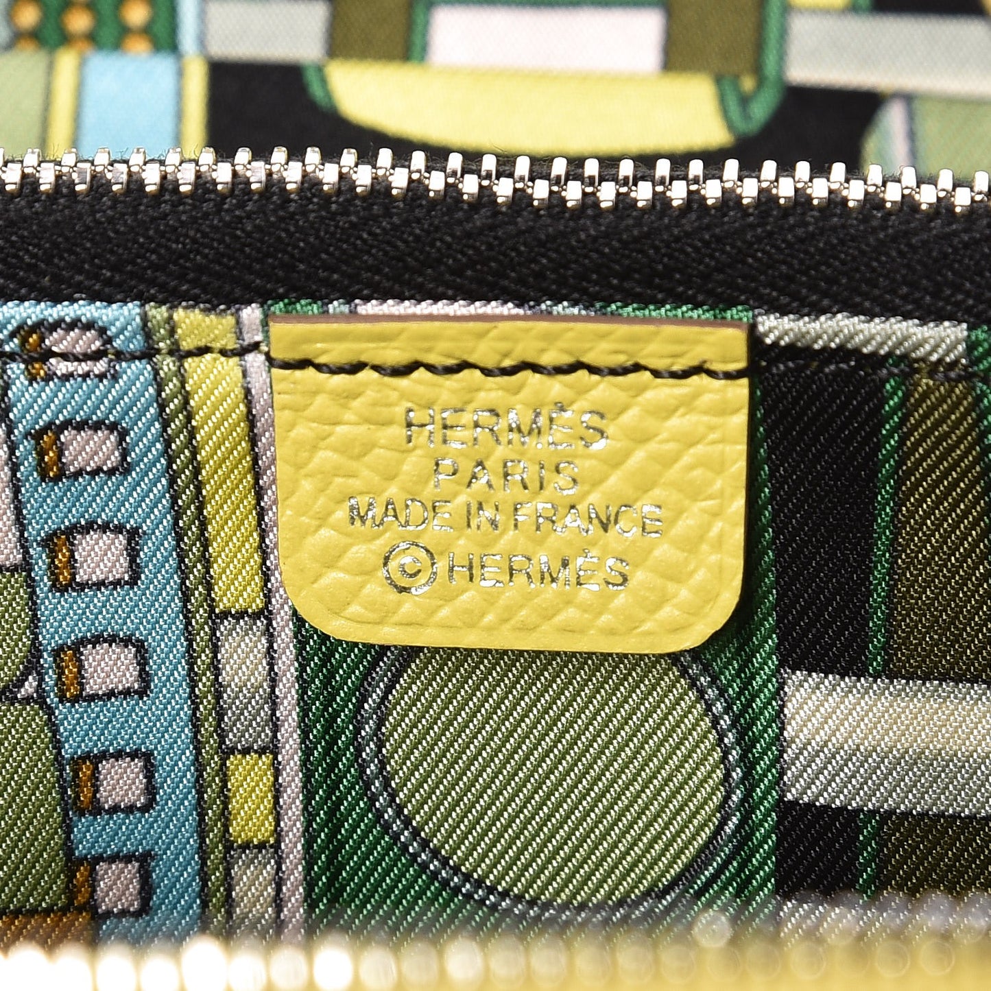 Epsom Silk'In Compact Wallet Lime Fauve Black