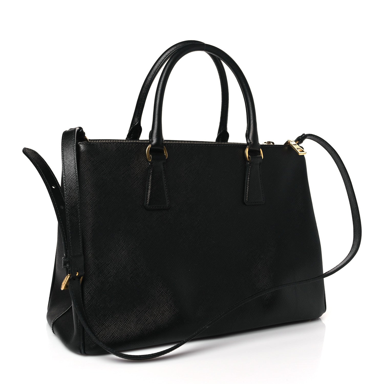 Prada Saffiano Medium Galleria Double Zip Tote Black 3 of 8