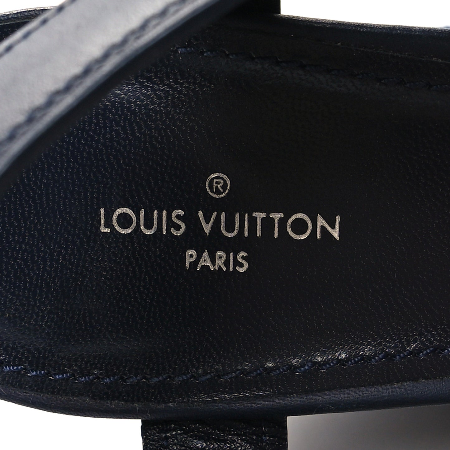 Calfskin Monogram Denim Waterfall Wedge Sandals 38 Blue
