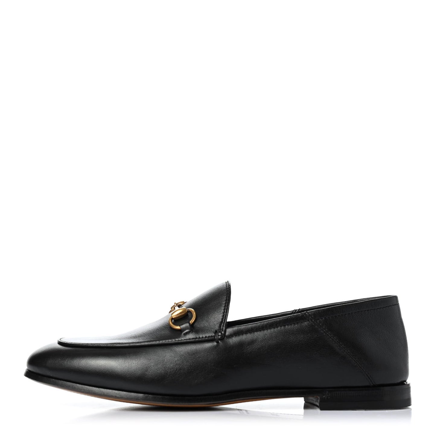 Lambskin Womens Brixton Horsebit Loafers 37.5 Black