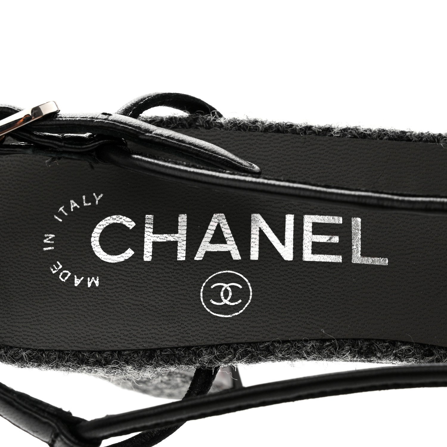 Chanel Tweed Satin Slingback Cap Toe Bow Pumps 36.5 Grey Black 6 of 9