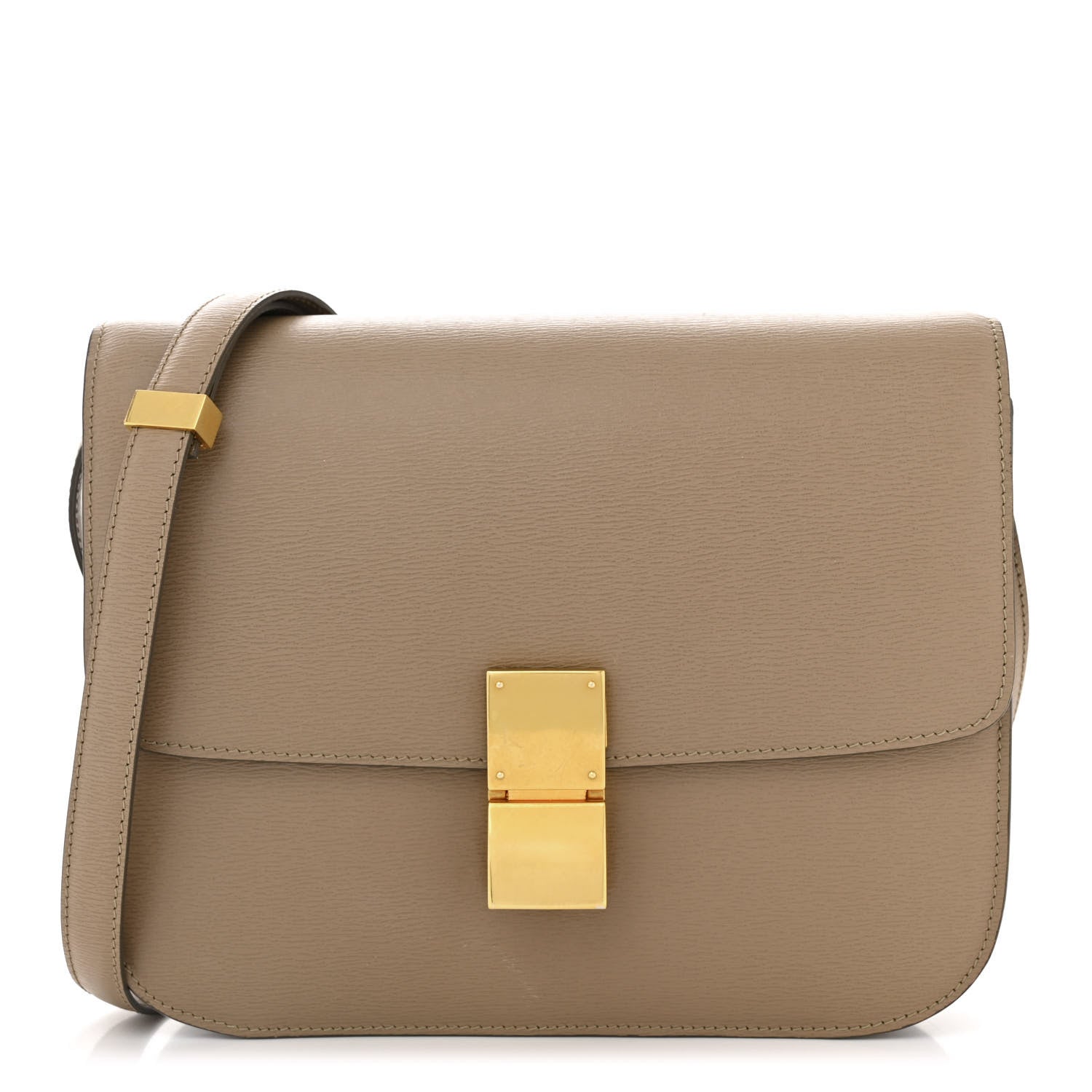 Celine Liege Calfskin Medium Classic Box Flap Bag Taupe 1 of 10