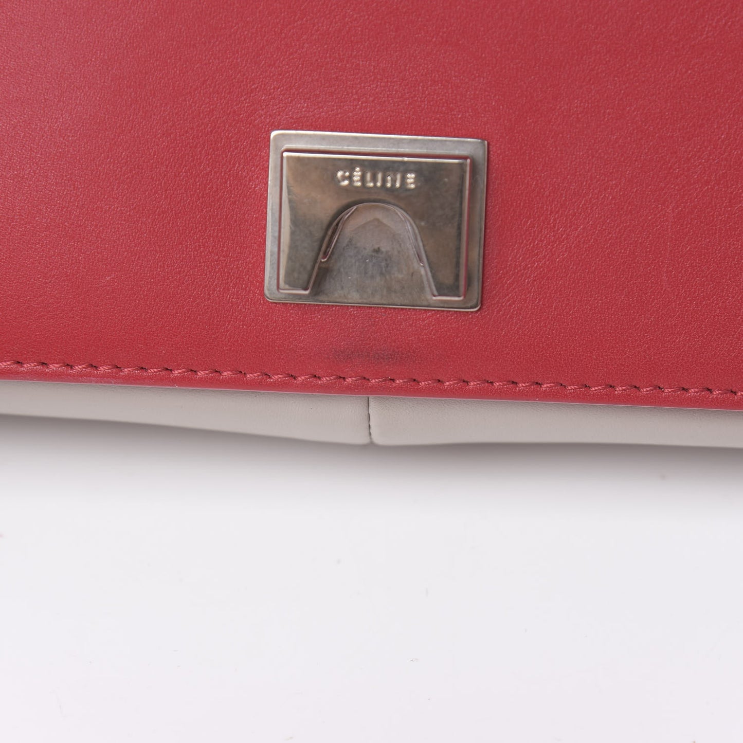 Shiny Smooth Calfskin Medium Frame Shoulder Bag Poppy Red Clay
