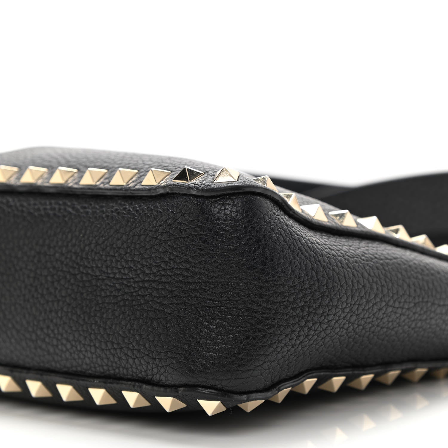 Valentino Garavani Pebbled Calfskin Mini Rockstud Flip-Lock Messenger Bag Black 9 of 14