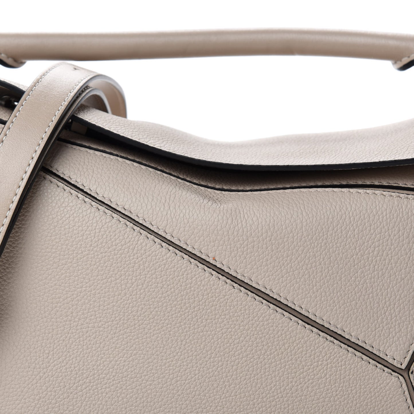 Calfskin Small Puzzle Bag Light Oat