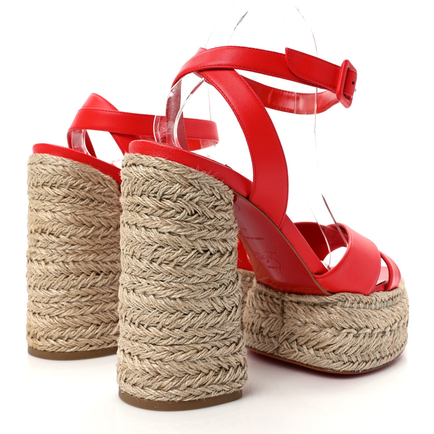 Christian Louboutin Goatskin Super Mariza 130 Espadrille Sandals 41 Ole Natural 4 of 8