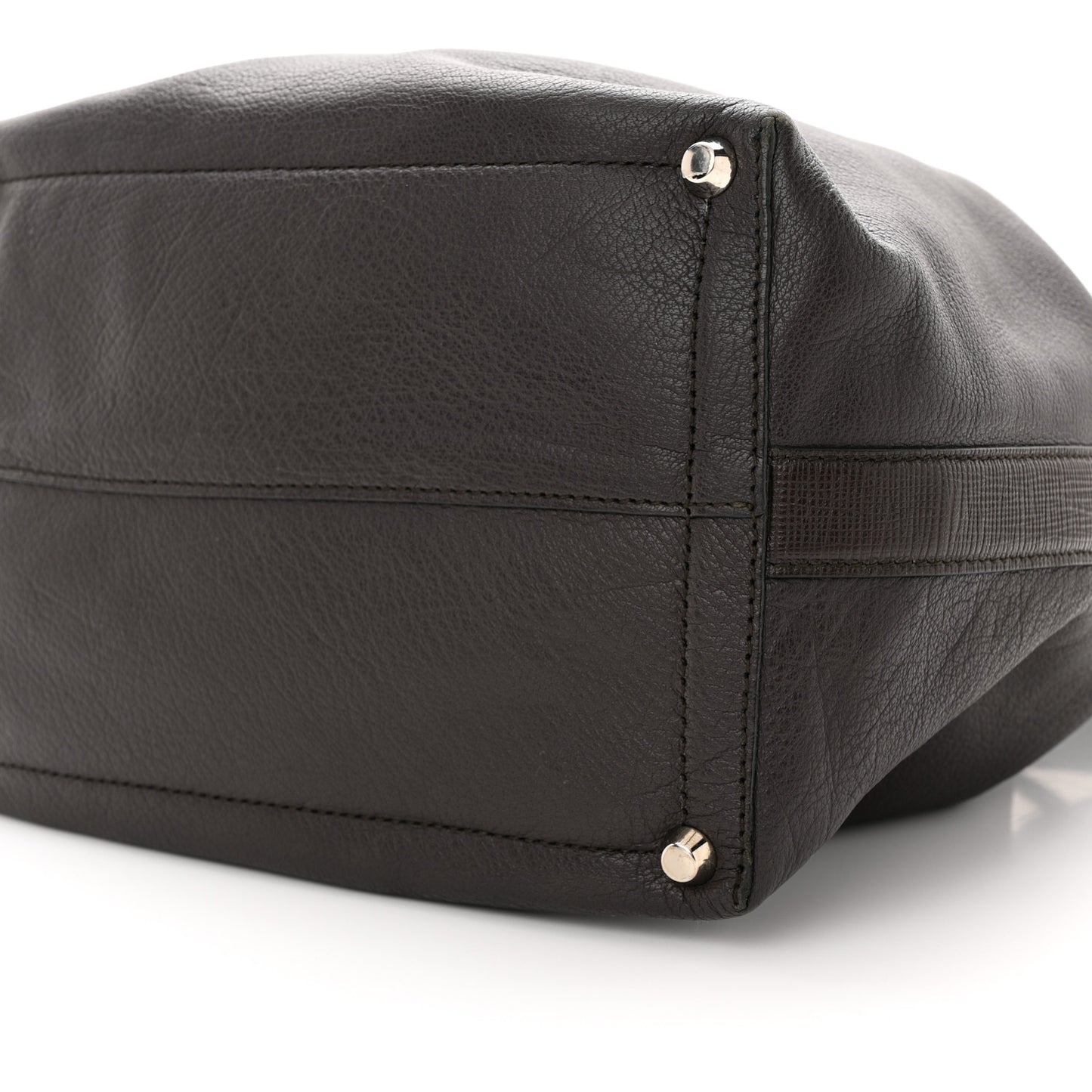 Calfskin Buffalo Large Bucket Bag Brown