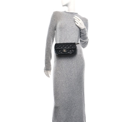 Chanel Calfskin Quilted CC Uniform Flap Belt Bag Black 2 of 10
