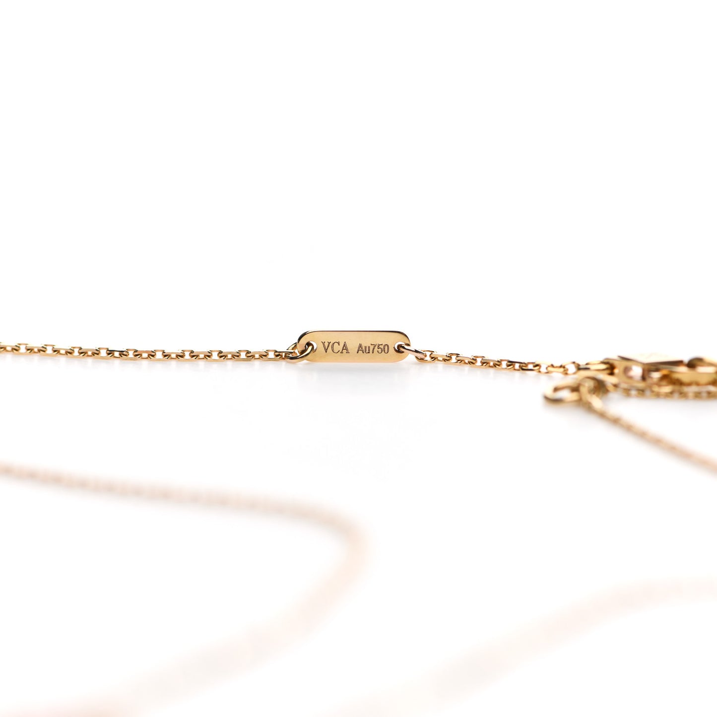 18K Rose Gold Carnelian Sweet Alhambra Pendant Necklace
