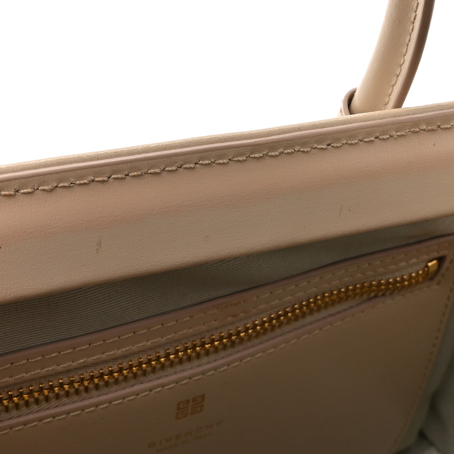 Box Calfskin Mini Lock Antigona Shoulder Bag Natural Beige