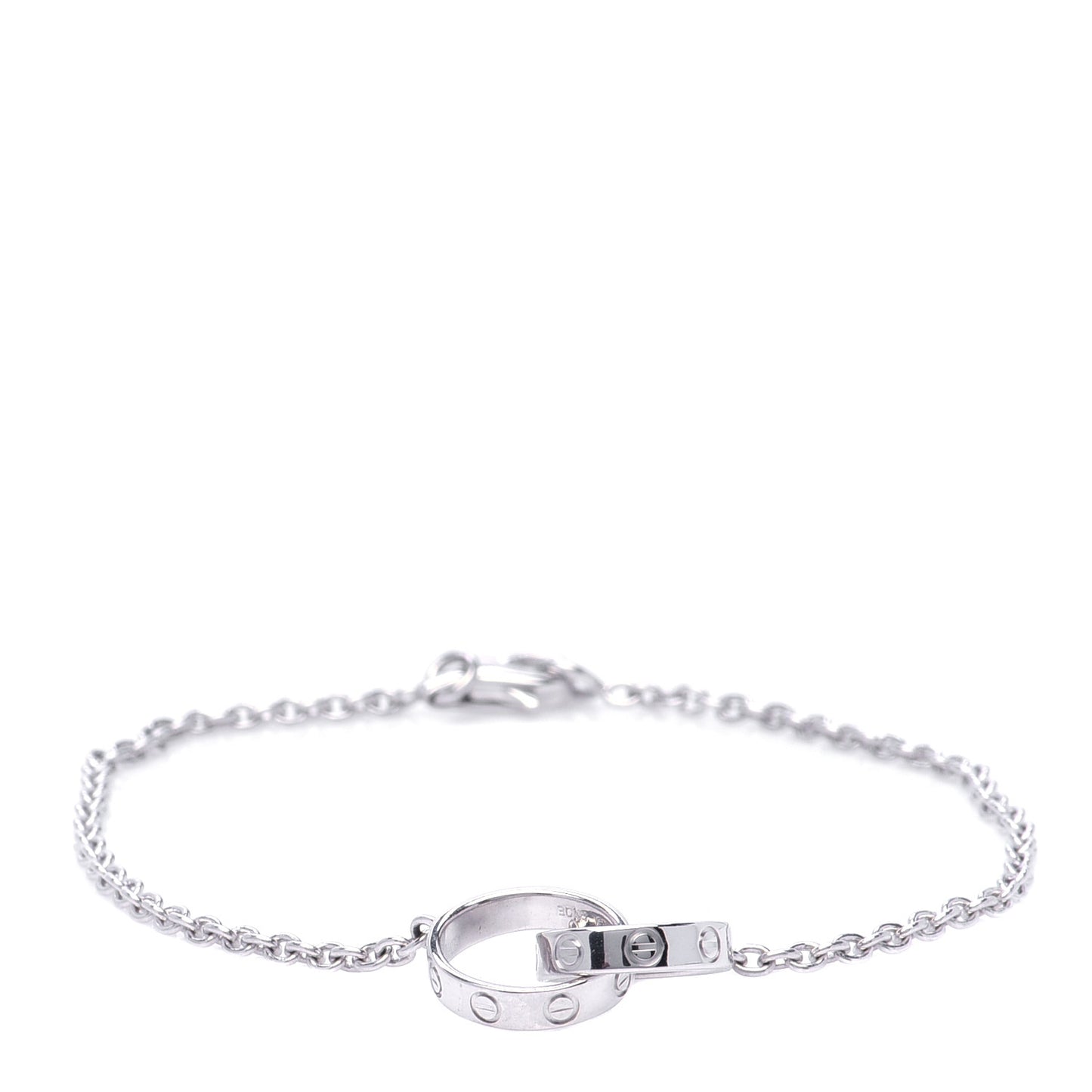 18K White Gold Interlocking LOVE Bracelet