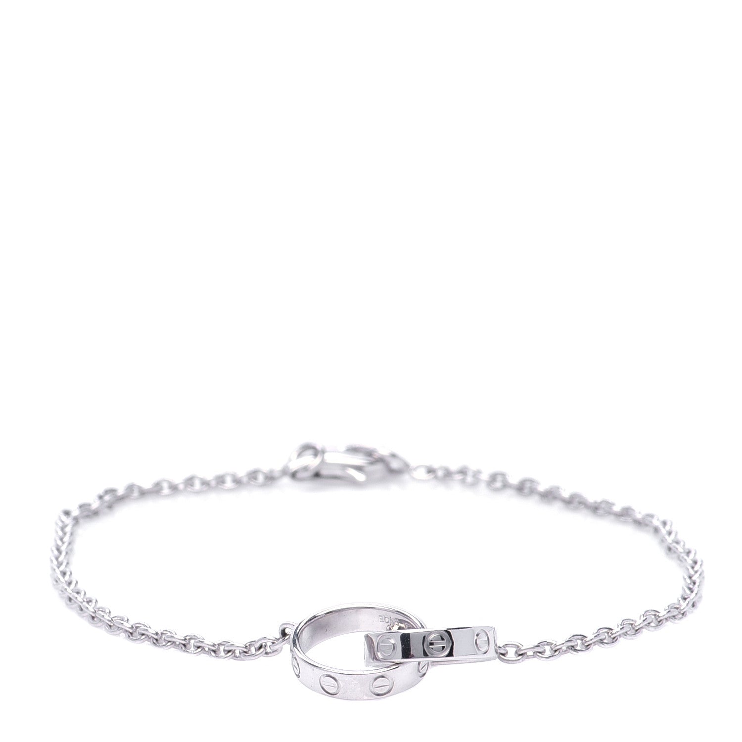 Cartier 18K White Gold Interlocking LOVE Bracelet 1 of 6