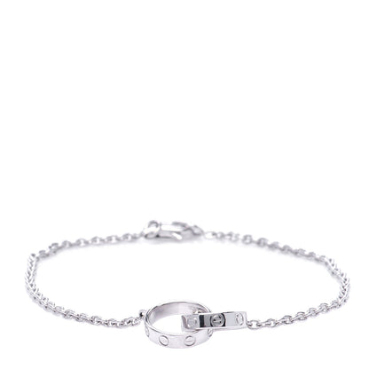 Cartier 18K White Gold Interlocking LOVE Bracelet 1 of 6