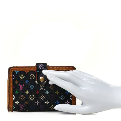 Louis Vuitton Monogram Multicolor French Purse Wallet Black 2 of 17
