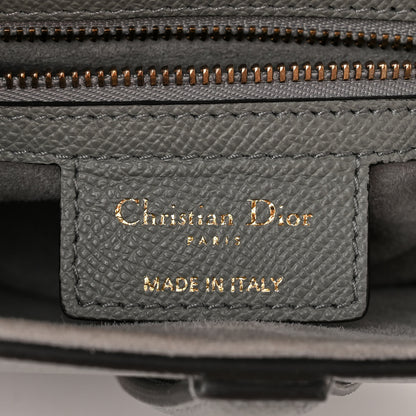 Christian Dior Grained Calfskin Saddle Bag Grey 6 of 10