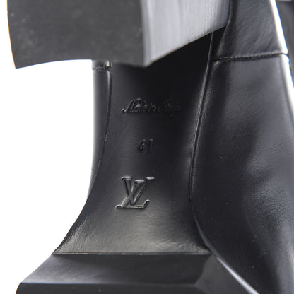 Louis Vuitton Calfskin Monogram Star Trail Chelsea Ankle Boots 41 Black 8 of 9