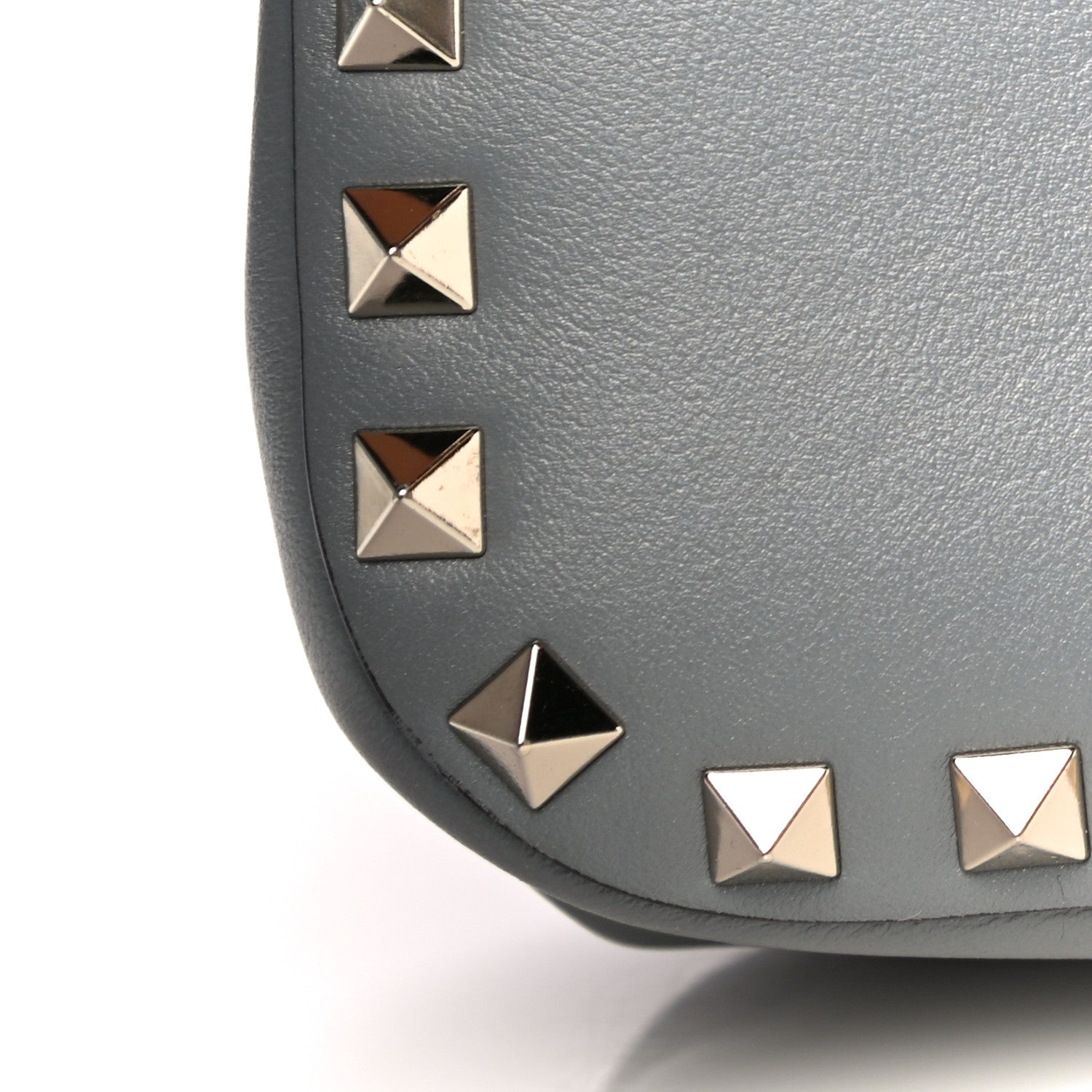 Valentino Garavani Vitello Mini Rockstud Flap Saddle Crossbody Bag Light Stone 13 of 15