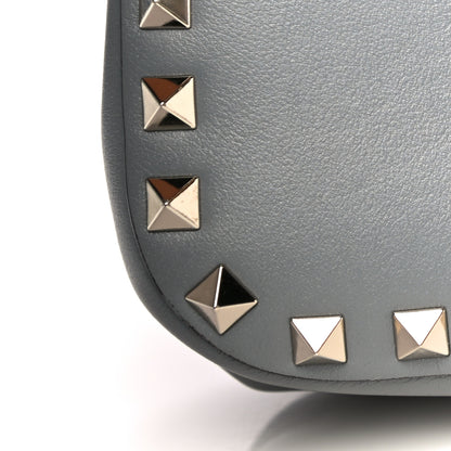Valentino Garavani Vitello Mini Rockstud Flap Saddle Crossbody Bag Light Stone 13 of 15