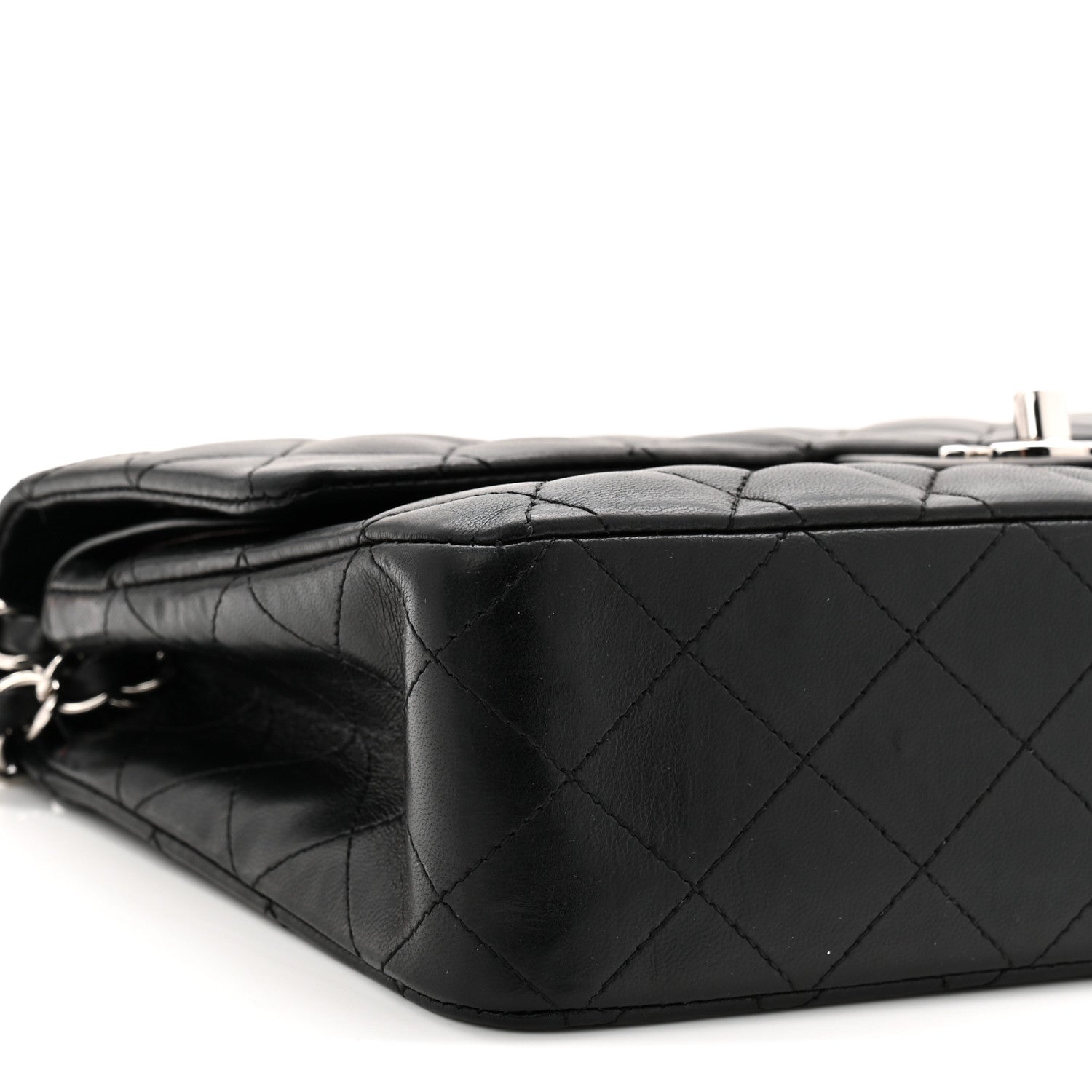 Chanel Lambskin Quilted Medium Double Flap Black 10 of 11