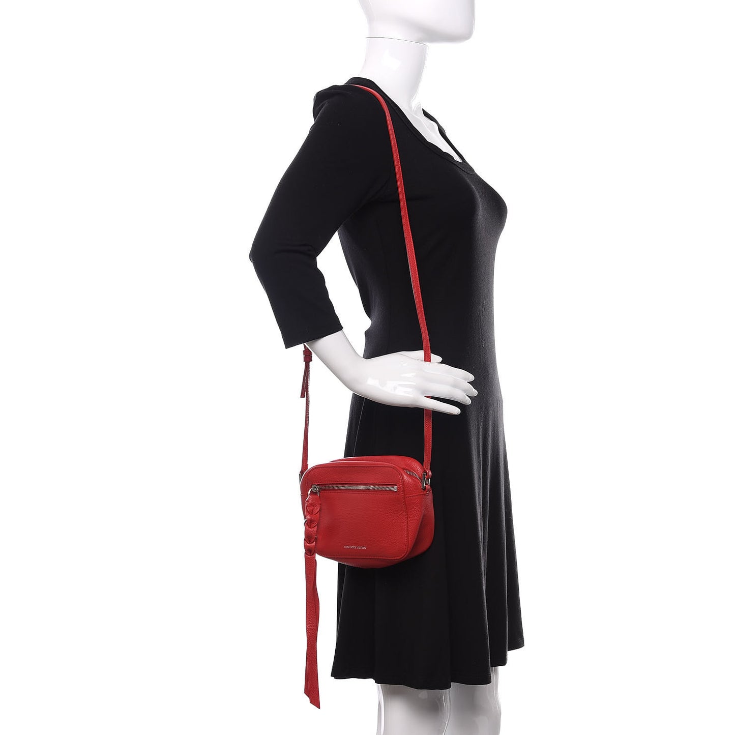 Calfskin Skull Camera Shoulder Bag Red