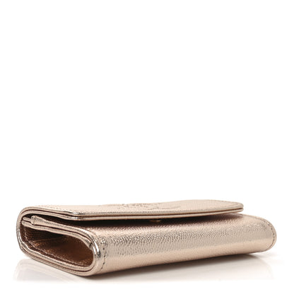 Chanel Metallic Caviar Quilted CC Flap Card Holder Copper 4 of 8