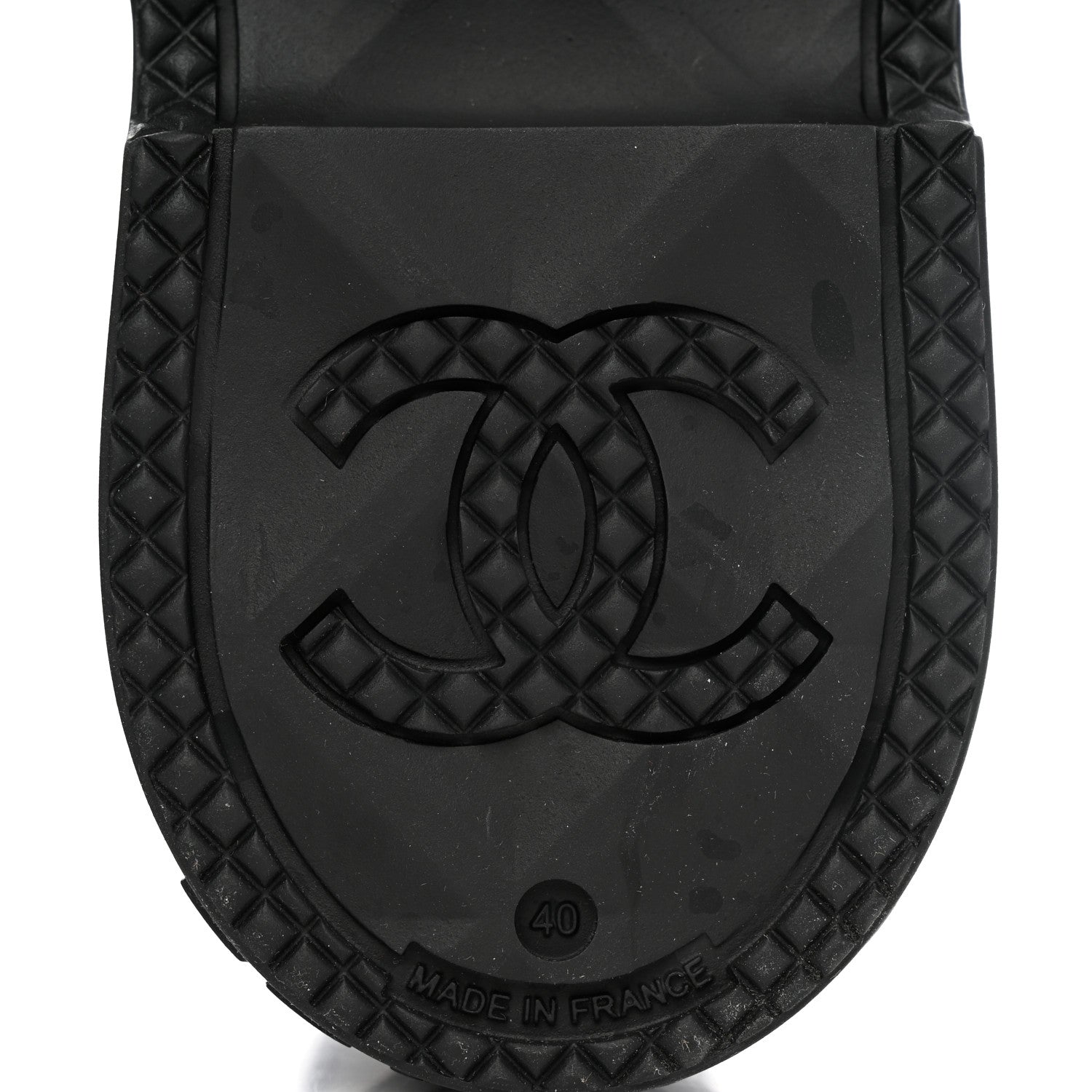 Chanel Rubber CC Short Rain Boots 40 Black 6 of 9