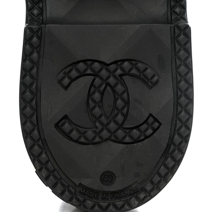 Chanel Rubber CC Short Rain Boots 40 Black 6 of 9