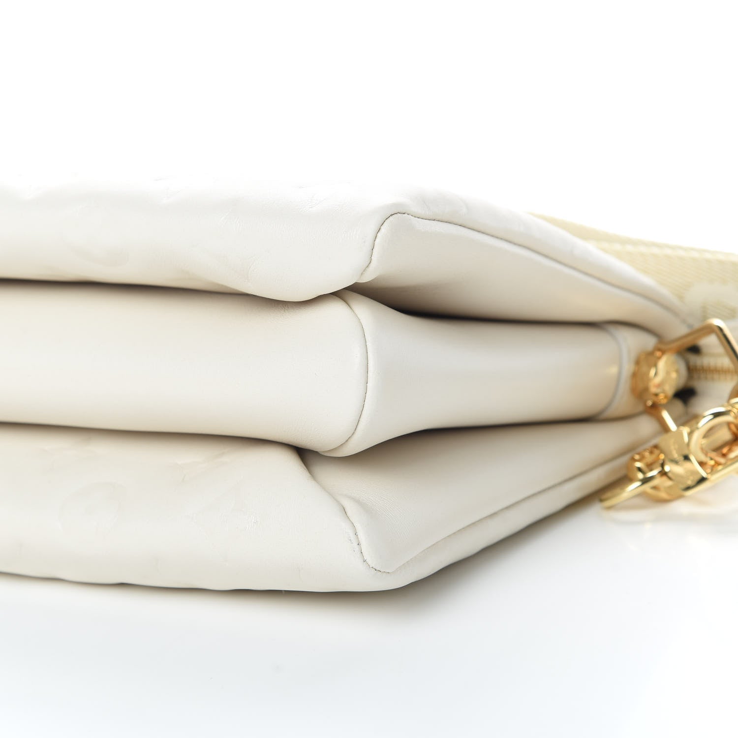 Louis Vuitton Lambskin Embossed Monogram Coussin PM Beige Cream 10 of 11
