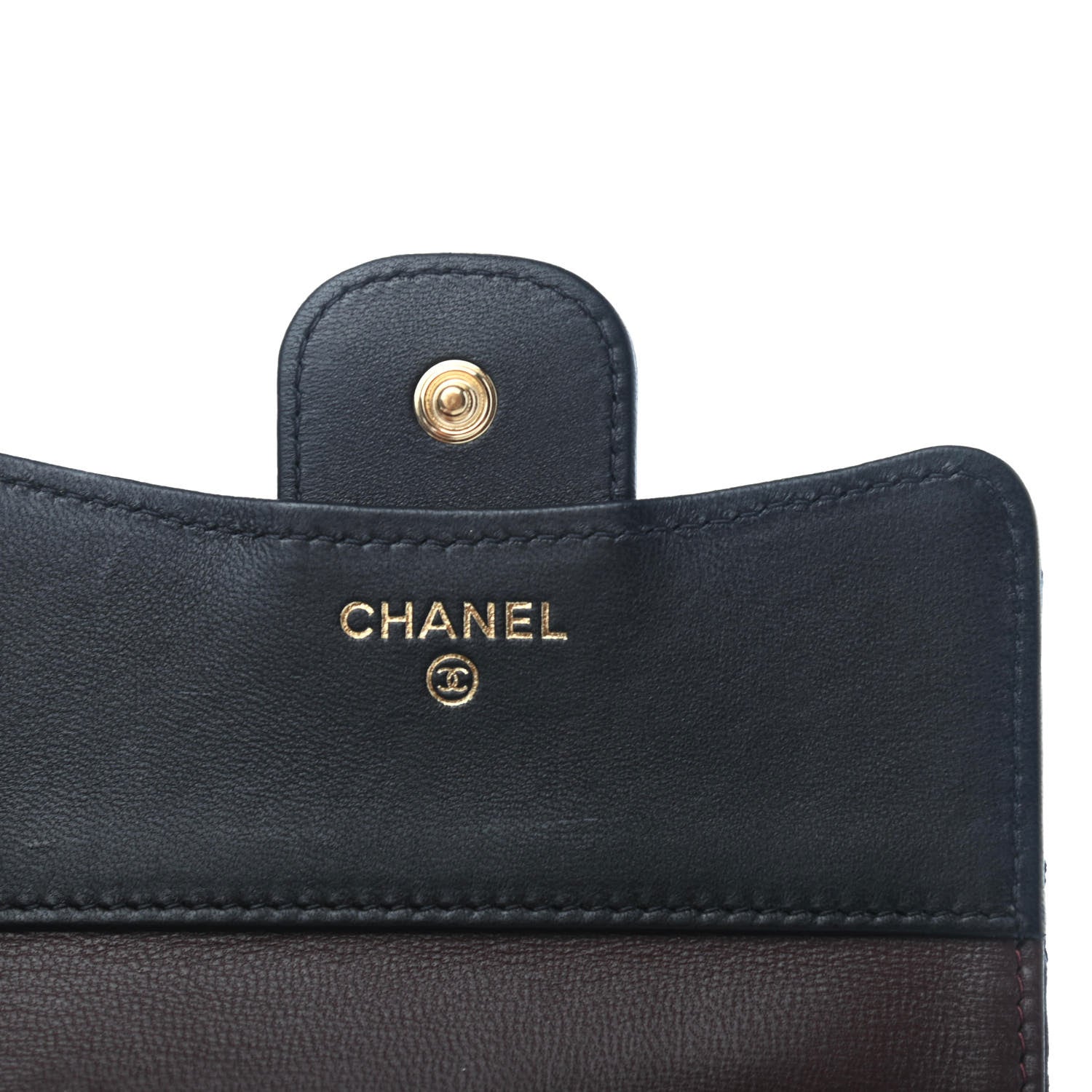 Chanel Lambskin Quilted Compact Flap Wallet Black 6 of 7