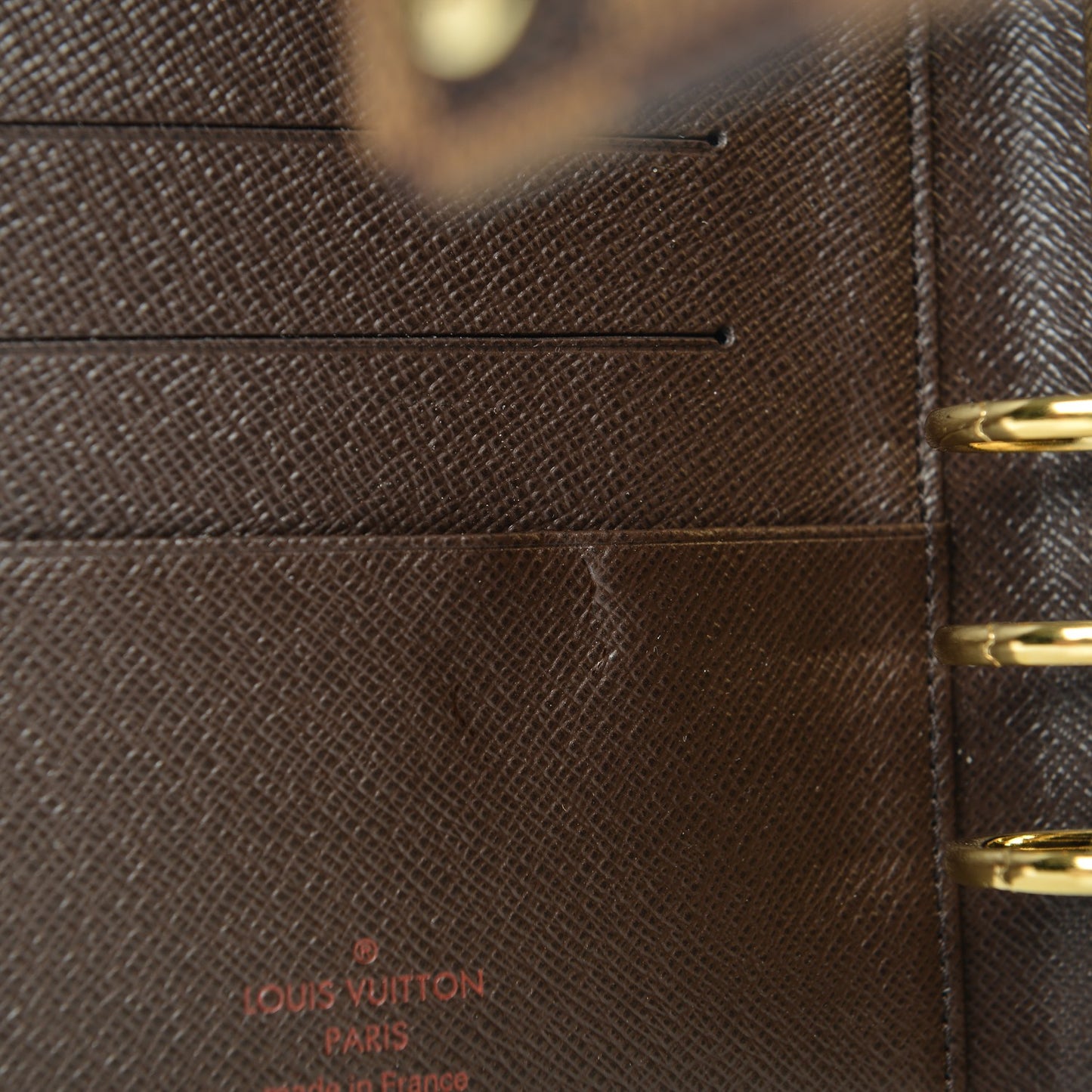 Damier Ebene Medium Ring Agenda Cover